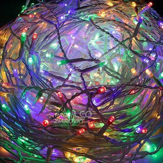 Svetelný záves vonkajší 20 m, 500 LED, farebná, na spájanie, časovač, 8 programov
