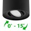 HALOGEN Spot Tube Movable GU10 Round Black 125mm AMAT-XL LUMILED pre povrchovú montáž