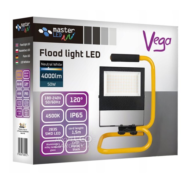 LED reflektor Prenosný na statíve RÚČKA 50W 4500K