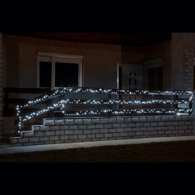 Vianočná led svetelná reťaz vonkajšia - 1000led - 70m studená biela