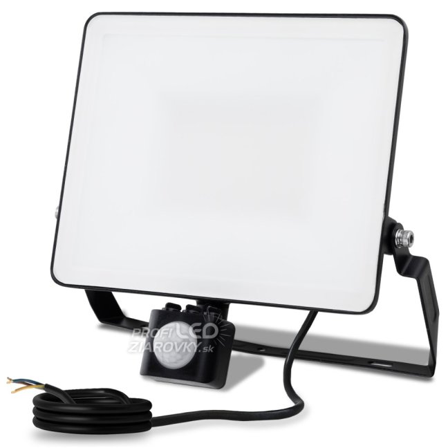 LED reflektor AZZLER 50W 6000lm 4000K IP44 Halogénová vonkajšia lampa so senzorom pohybu čierna LUMILED