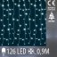 Vianočná led svetelná záclona vnútorná - záves - 126led - 0,9m studená biela