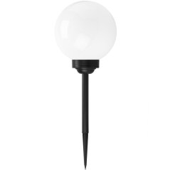 Solárna záhradná lampa LED 6500K IP44 20cm zapichovacia nástenná biela guľa ATRIS LUMILED