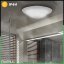 LED stropné svietidlo REGIS 2x E27 IP44 s pohybovým a súmrakovým senzorom biele okrúhle 30cm LUMILED