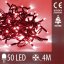 Svetelná reťaz vnútorná 4 m, 50 LED, červená