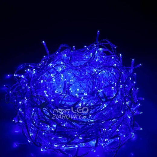 Svetelný záves vonkajší 8 m, 200 LED, modrá, 8 programov