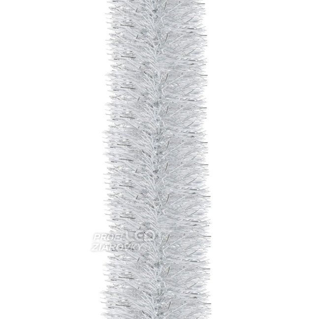Vianočná girlanda - biela - 6 m - priemer 10 cm