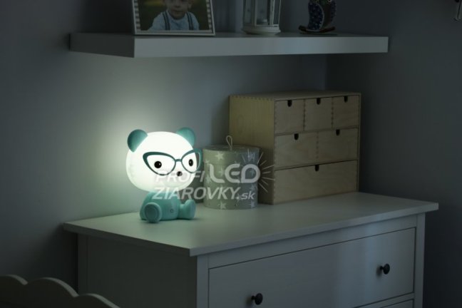 Detská nočná lampa led medvedík polux, 2,5w - modrá