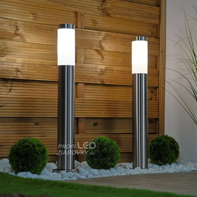 Vonkajšia záhradná lampa E27 INOX PIPE 65cm Lilium Lumiled