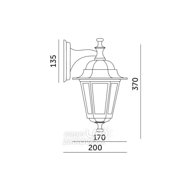 LED fasádne svietidlo Vonkajšie nástenné svietidlo E27 IP54 Patina KOBI