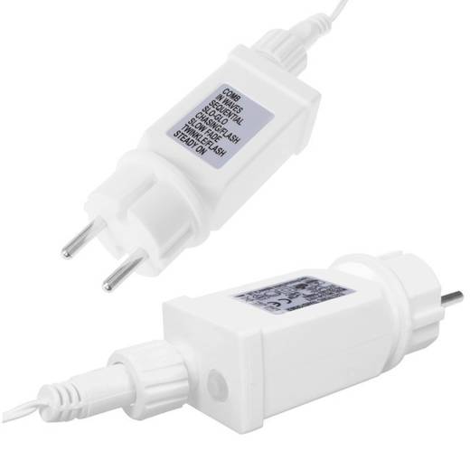 Vianočná led svetelná záclona na spájanie vonkajšia - programy - časovač + diaľkový ovládač - 300led - 12m studená biela