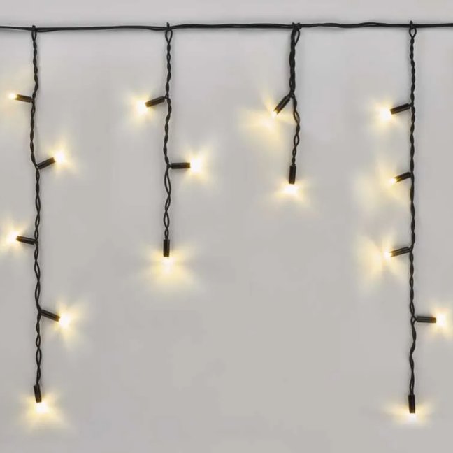 Viktória led svetelná záclona vonkajšia - 200led - 12m teplá biela