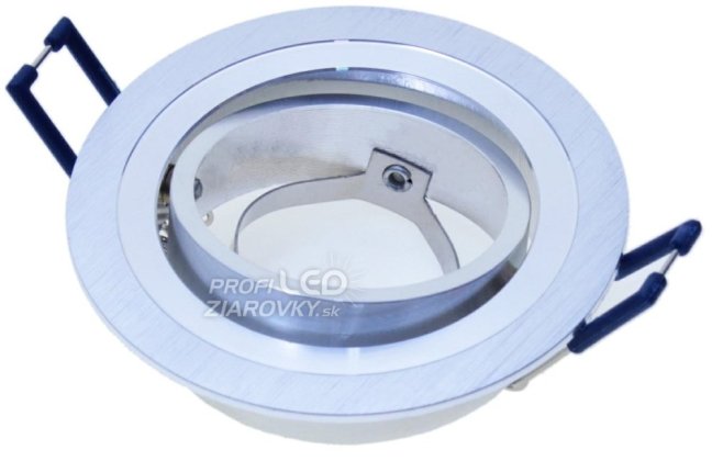 Svietidlo HALOGEN na zapustenú montáž Movable Round Silver Brushed GU10