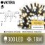 Viktória led svetelná záclona vonkajšia flash - 300led - 18m teplá biela / flash prebliknutie studená biela