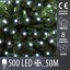 Svetelná reťaz DOT vonkajšia 50 m, 500 LED, studená biela, 8 programov