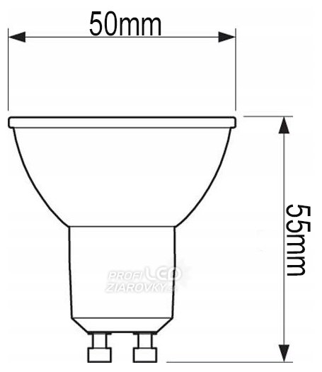 LED žiarovka GU10 - 3W = 30W 270lm - 3000K - Teplá - 120° - LUMILED