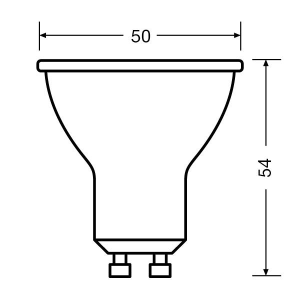 3PAK LED žiarovka GU10 4,5W = 50W 350lm 4000K Neutrálna 60° OSRAM VALUE