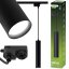 Závesné závesné svietidlo Rail 29cm Reflektor GU10 LED SOPLO Black LUMILED