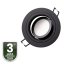 Svietidlo HALOGEN GU10 MR16 Round Black CASSIO LUMILED na zapustenú montáž