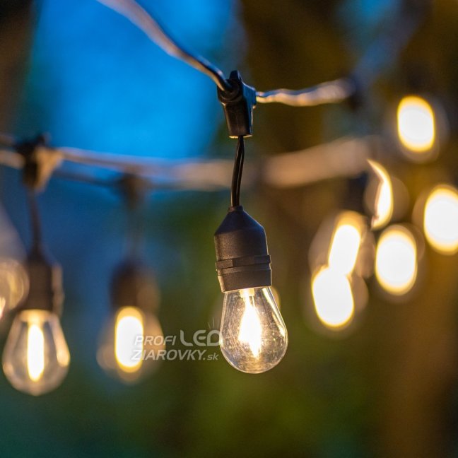 Solárna záhradná girlanda 15m - 22x LED - teplá