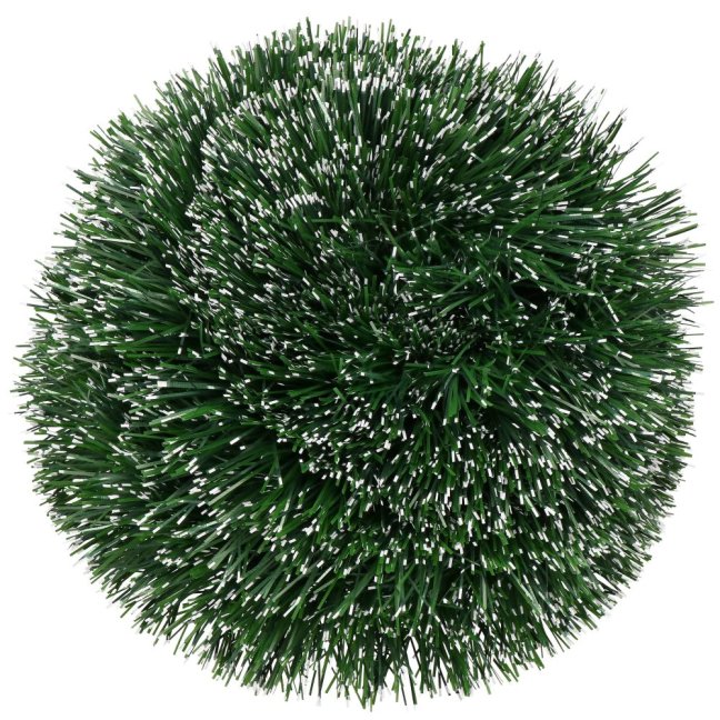 Vianočná girlanda - tmavozelená/biela - 6 m - priemer 15cm