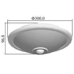 Plafond LED stropné svietidlo na povrch 2x E27 s PIR senzorom pohybu biele okrúhle 30 cm