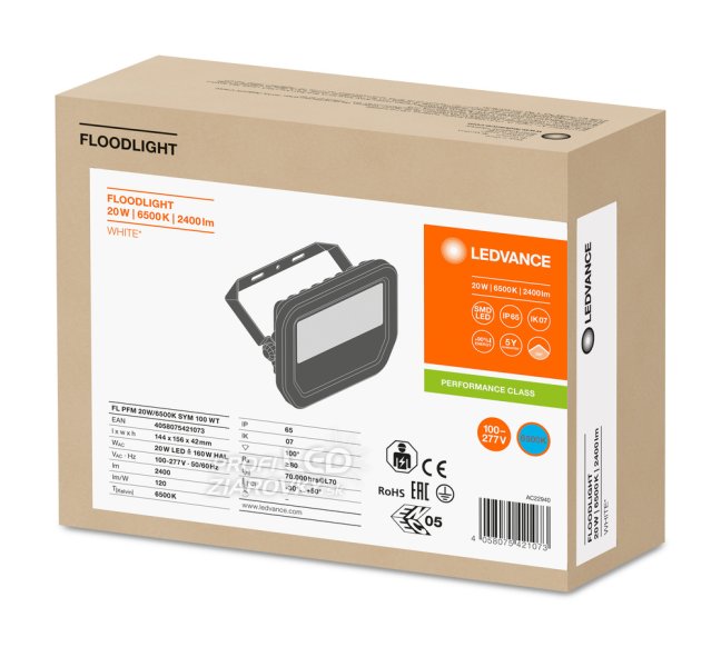 LED reflektor 20W 2400lm 6500K IP65 biely LEDVANCE Floodlight