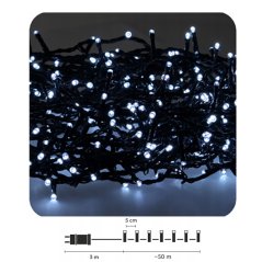 Led svetelná reťaz vonkajšia - spájateľná - studená biela - 1000 Led - 50 m