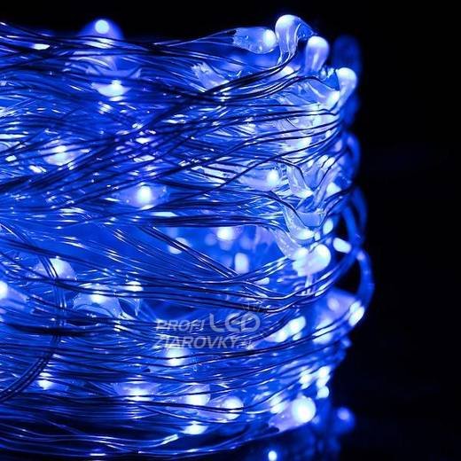 Svetelná mikro reťaz anjelské vlasy vonkajšia 2 m, 300 LED, modrá, 8 programov