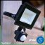 LED reflektor ZUNA2 10W 900lm 4000K IP44 Black Senzor pohybu LUMILED