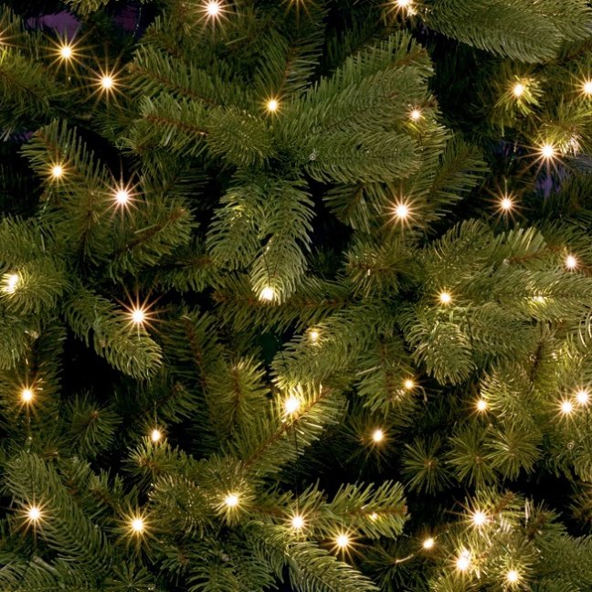 Vianočný led zväzok svietiacich reťazcov s časovačom - 10 reťazcov po 25ks led - 2,4m - teplá biela