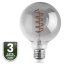Dekoratívna LED žiarovka E27 G95 6W = 50W 420lm 2200K Teplé 360° vlákno LUMILED GLOBE Smokey