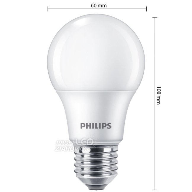 LED žiarovka E27 A60 7W = 50W 680lm 3000K Warm 150° Essential Philips