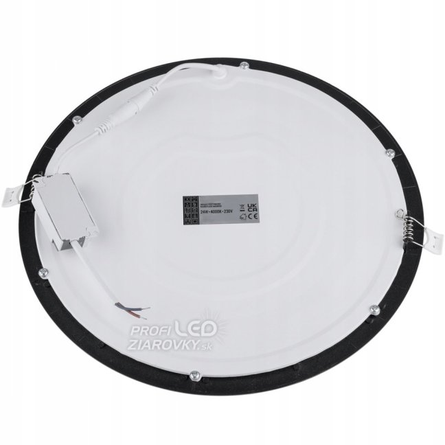 Plafond LED panel 24W 4000K 1920lm 29cm Round Flush Mount Black ECOLIGHT