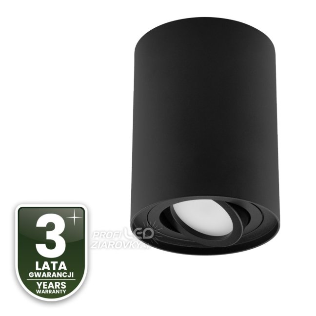 HALOGEN Spot Tube Movable GU10 Round Black 125mm AMAT-XL LUMILED pre povrchovú montáž