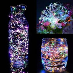 Vianočná led svetelná mikro reťaz vonkajšia + programator + ovládač - 480ed - 48m multicolour