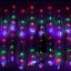 Vianočná led svetelná záclona na spájanie vonkajšia - hviezdy - programy - časovač + diaľkový ovládač - 136led - 2m multicolour