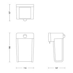 Vonkajšie nástenné svietidlo LED Solar Movement Sensor 2700K IP44 PHILIPS