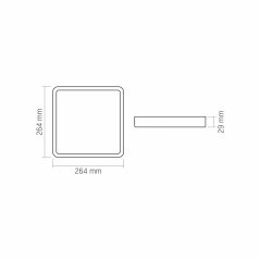 LED stropné svietidlo na povrchovú montáž 20W 2500lm 4000K neutrálna čierna Videx