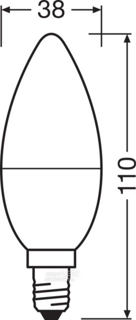 2PAK LED žiarovka E14 B35 7W = 60W 806lm 3000K Warm 220° OSRAM VALUE