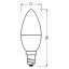 LED žiarovka PCR E14 B40 4,9W = 40W 470lm 2700K 200° Eco Recycling Warm LEDVANCE