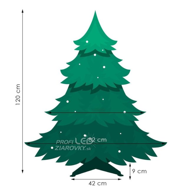 Umelý vianočný stromček - 120cm - zelená jedľa Vera