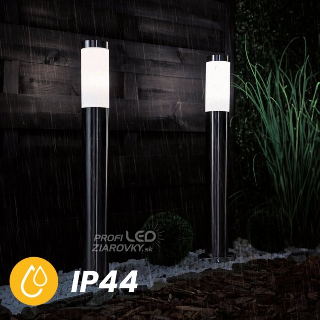 Vonkajšia záhradná lampa E27 INOX PIPE 65cm Lilium Lumiled