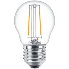 LED žiarovka E27 P45 2W = 25W 250lm 2700K Warm Filament PHILIPS