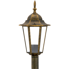 Záhradná stojaca lampa LIGURIA-LT 1xE27 vysoká tyč 96cm patina - GOLDLUX (Polux)