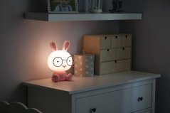 Detská nočná lampa led zajačik polux, 2,5w - ružová