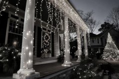 Led svetelná záclona FLASH vonkajšia - spájateľná - 500 Led - 20 m - studená biela