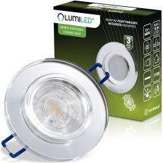 LED GU10 MR16 pevné okrúhle halogénové stropné svietidlo Ariel transparentné