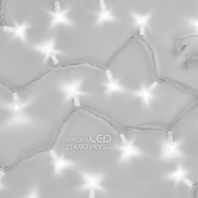 Svetelná reťaz vonkajšia 40 m, 400 LED, studená biela, biely kábel – Viktória