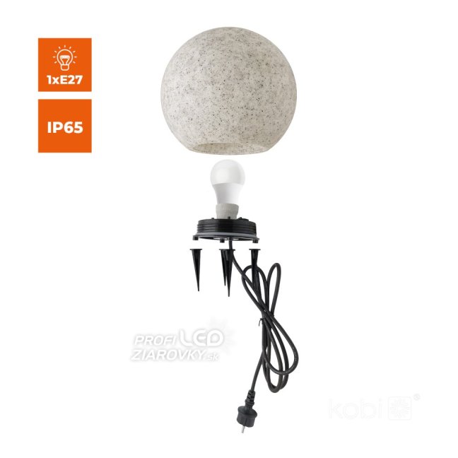 Záhradná guľa LAMPA do záhrady E27 GARDEN BALL M Kobi 28cm